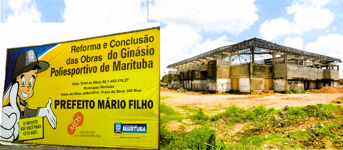 Arte cabeçalho reforma do ginásio